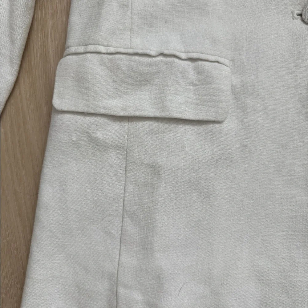 Abercrombie & Fitch NWT White Linen Blend Blazer - Picture 5 of 14